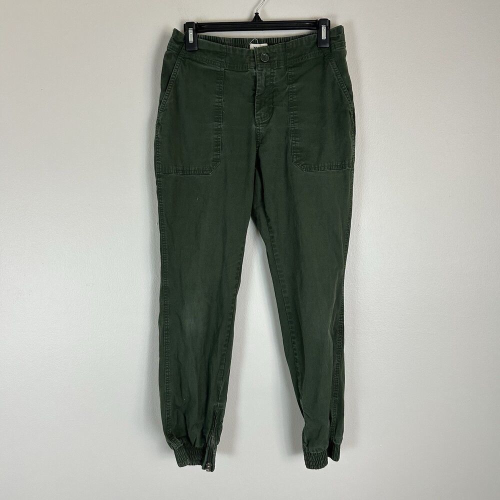 Pact M Green Utility Pants Joggers Green Cargo Tapered Canvas Cotton